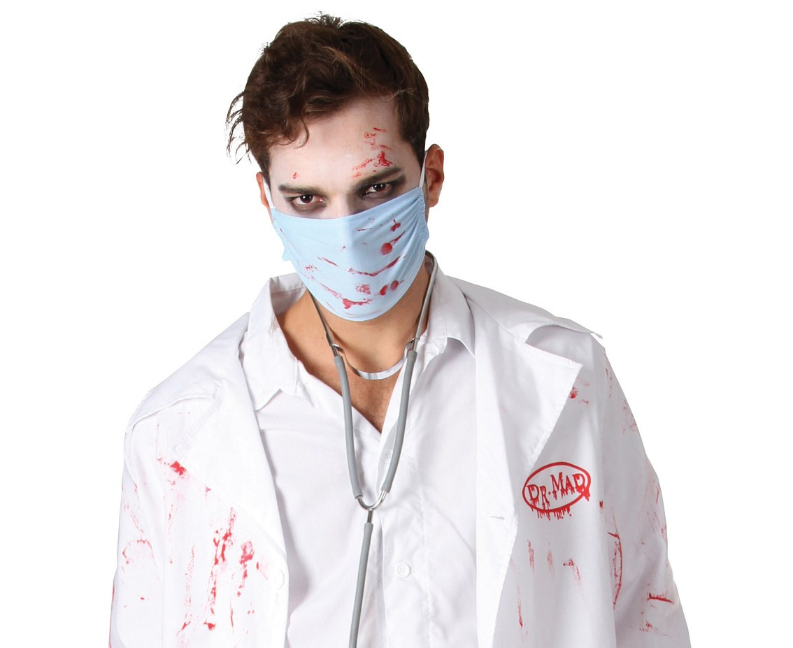 Role play-set for adult Doctor Zombie (coat, mask), size 52